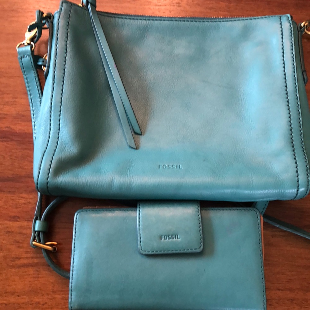 Fossil cross body bag and wallet